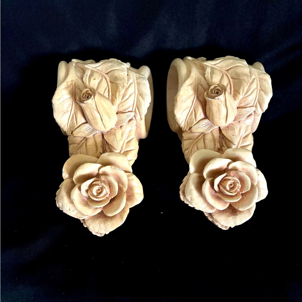 Vintage Drapery Curtain wall sconces (2)